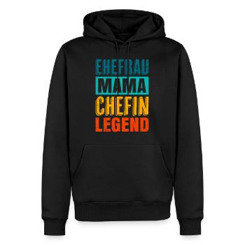 Mama Chefin Muttertag Mama Boss Supervisor - Männer Premium Bio Hoodie - Schwarz - Vorne - Nico (187cm)