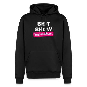 Superviseur Maman Maman Boss Fête des mères Mères - Sweat à capuche Premium bio Homme - noir - Devant - Nico (187cm)