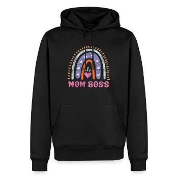 Mama Boss Muttertag starke Mama coole Mutter - Männer Premium Bio Hoodie - Schwarz - Vorne - Nico (187cm)