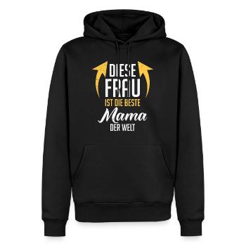 Die Beste Mama der Welt weltbeste Mama Muttertag - Männer Premium Bio Hoodie - Schwarz - Vorne - Nico (187cm)