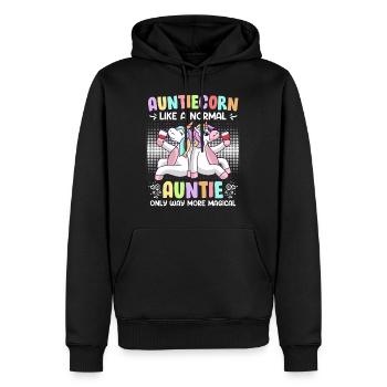 Tanticorn Einhorn Tanten Muttertag Unicorn - Männer Premium Bio Hoodie - Schwarz - Vorne - Nico (187cm)