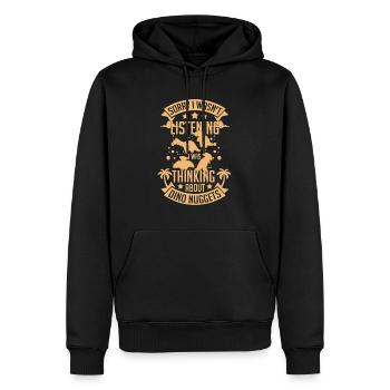Dino Chicken Nugget Dinosaur Nugs Veggie Funny - Men’s Premium Organic Hoodie - black - Front - Nico (187cm)