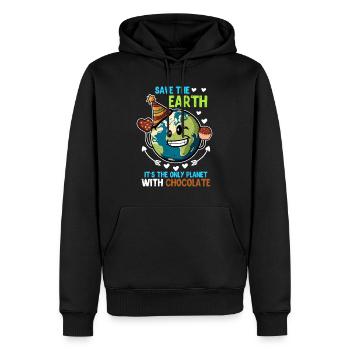 Rettet die Erde Schokoladenliebhaber Umweltschutz - Männer Premium Bio Hoodie - Schwarz - Vorne - Nico (187cm)