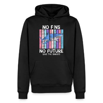Save Sharks Tierschutz Haie Save the Ocean - Männer Premium Bio Hoodie - Schwarz - Vorne - Nico (187cm)