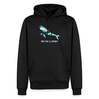 Rettet die Wale Artenschutz und Tierschutz - Männer Premium Bio Hoodie - Schwarz - Vorne - Nico (187cm)