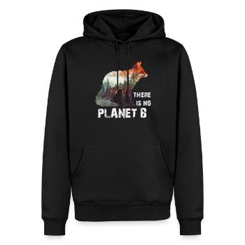 Il n’y a pas de Planète B Earth Day Mission Erde - Sweat à capuche Premium bio Homme - noir - Devant - Nico (187cm)