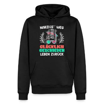 Narzisst weg Scheidungsparty Glücklich geschieden - Männer Premium Bio Hoodie - Schwarz - Vorne - Nico (187cm)