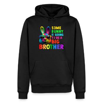 Lapin de Pâques Oeuf de Pâques specting Baby Bunny Brother - Sweat à capuche Premium bio Homme - noir - Devant - Nico (187cm)