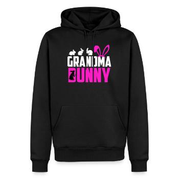Lapin de Pâques Grand-mère Lapin de Pâques Amis Grand-mère Pâques - Sweat à capuche Premium bio Homme - noir - Devant - Nico (187cm)