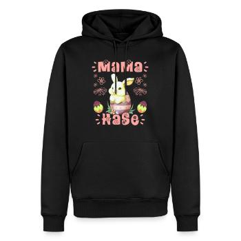 Hasen Mama Hase Osterhasen Osterfreunde Ostern - Männer Premium Bio Hoodie - Schwarz - Vorne - Nico (187cm)