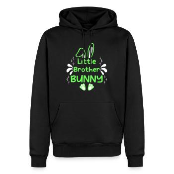 Pâques Petit Frère Lapin Frère Lapin Pâques - Sweat à capuche Premium bio Homme - noir - Devant - Nico (187cm)