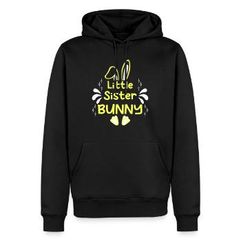 Little Sister Kaninchen Osterhasen Bunny Kinder - Männer Premium Bio Hoodie - Schwarz - Vorne - Nico (187cm)