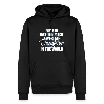 My Dad Has The Most Awesome Daughter In The World - Men’s Premium Organic Hoodie - black - Front - Nico (187cm)