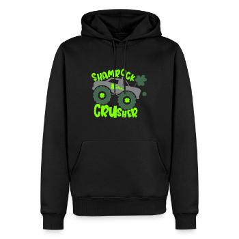 Kids Saint Patricks Day for Monster Truck Shamroc - Men’s Premium Organic Hoodie - black - Front - Nico (187cm)