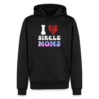 I love Single Moms Party Malle Single Männer - Männer Premium Bio Hoodie - Schwarz - Vorne - Nico (187cm)