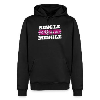 Célibataire et prêt à se mêler aux hommes célibataires Hommes - Sweat à capuche Premium bio Homme - noir - Devant - Nico (187cm)