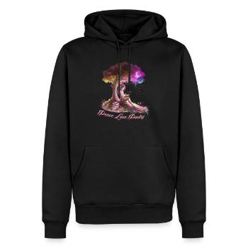 Paix Amour Poésie Poèmes Poètes Poésie et - Sweat à capuche Premium bio Homme - noir - Devant - Nico (187cm)