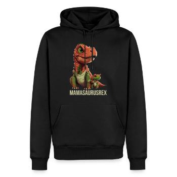 Mamasaurus Rex Mütter Muttertag Dinosaurier - Männer Premium Bio Hoodie - Schwarz - Vorne - Nico (187cm)