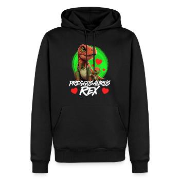 Schwangere Preggosaurus werdende Mütter Mamasaurus - Männer Premium Bio Hoodie - Schwarz - Vorne - Nico (187cm)