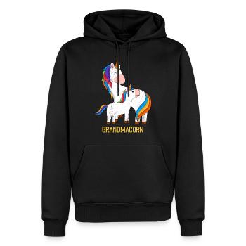 Omacorn Muttertag Einhörner Großmutter Unicorn - Männer Premium Bio Hoodie - Schwarz - Vorne - Nico (187cm)
