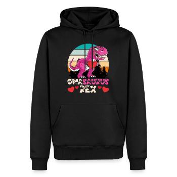 Omasaurus Muttertag Grandma Mama Tag Oma - Männer Premium Bio Hoodie - Schwarz - Vorne - Nico (187cm)