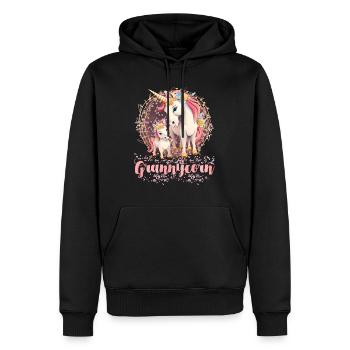 Grand-maïs Grand-mère Fête des mères Grand-mère Grand-mère - Sweat à capuche Premium bio Homme - noir - Devant - Nico (187cm)
