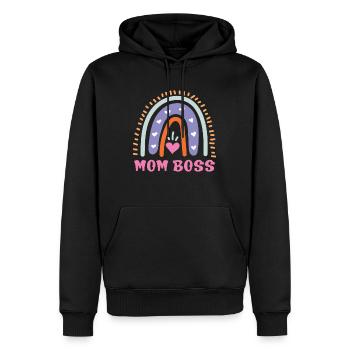 Mama Boss Muttertag starke Mama coole Mutter - Männer Premium Bio Hoodie - Schwarz - Vorne - Nico (187cm)