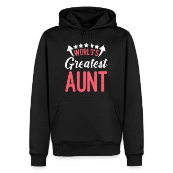 World greatest Auntie Muttertag Beste Tante - Männer Premium Bio Hoodie - Schwarz - Vorne - Nico (187cm)