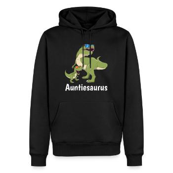 Tante Auntiesaurus Tante Fête des mères Fan de dinosaures - Sweat à capuche Premium bio Homme - noir - Devant - Nico (187cm)
