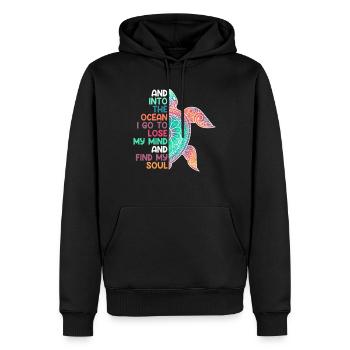 Umweltliebe Save the Ocean Schildkröte Tierschutz - Männer Premium Bio Hoodie - Schwarz - Vorne - Nico (187cm)