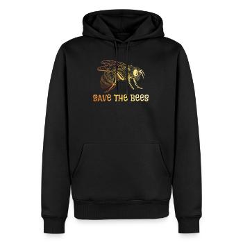 Rettet die Bienen Artenschutz vom Aussterben - Männer Premium Bio Hoodie - Schwarz - Vorne - Nico (187cm)