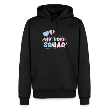 Pastel Birthday Squad for Birthday Partyfor women - Men’s Premium Organic Hoodie - black - Front - Nico (187cm)
