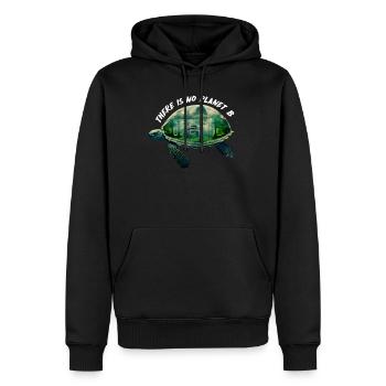 Il n’y a pas de Planète B Earth Day Mission Erde - Sweat à capuche Premium bio Homme - noir - Devant - Nico (187cm)