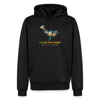 Save the Nature Environmental Protection Save the Earth - Men’s Premium Organic Hoodie - black - Front - Nico (187cm)