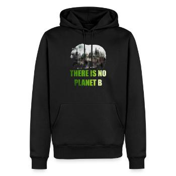 Il n’y a pas de Planète B Earth Day Mission Erde - Sweat à capuche Premium bio Homme - noir - Devant - Nico (187cm)