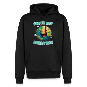 Environnementalistes Jour de la Terre Mission Terre Environnement - Sweat à capuche Premium bio Homme - noir - Devant - Nico (187cm)