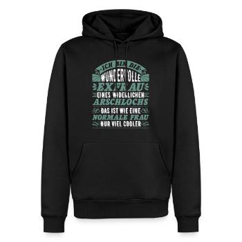 Wundervolle Ex Frau geschiedene Frau Damen - Männer Premium Bio Hoodie - Schwarz - Vorne - Nico (187cm)