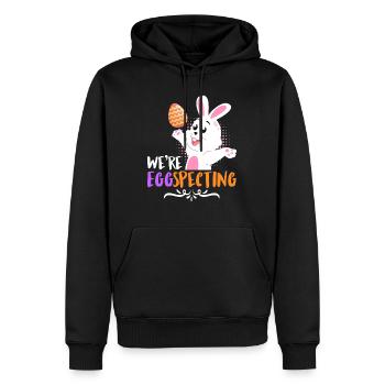 Oeuf-Specting Lapin de Pâques Oeufs de Pâques Pâques - Sweat à capuche Premium bio Homme - noir - Devant - Nico (187cm)
