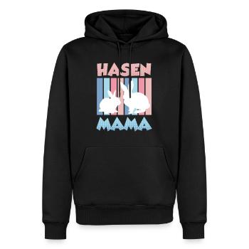 Hasen Mama Hase Osterhasen Osterfreunde Ostern - Männer Premium Bio Hoodie - Schwarz - Vorne - Nico (187cm)