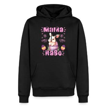 Hasen Mama Hase Osterhasen Osterfreunde Ostern - Männer Premium Bio Hoodie - Schwarz - Vorne - Nico (187cm)