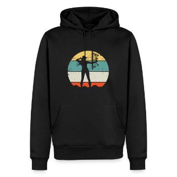 Bogenjagd BogenschießenautonomindigenousSurvivalhum - Männer Premium Bio Hoodie - Schwarz - Vorne - Nico (187cm)
