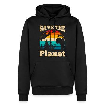 Save Our Planet Design Environmentalists - Men’s Premium Organic Hoodie - black - Front - Nico (187cm)