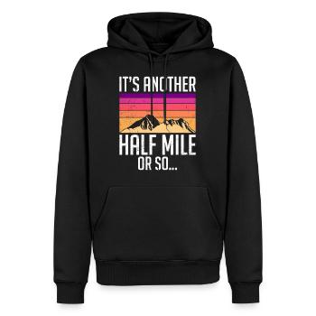 Wanderer lustig Bergesteiger Berge Naturburschen - Männer Premium Bio Hoodie - Schwarz - Vorne - Nico (187cm)