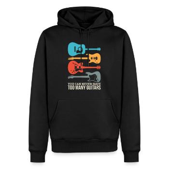 On n’a jamais trop de guitaresbasse électrique - Sweat à capuche Premium bio Homme - noir - Devant - Nico (187cm)
