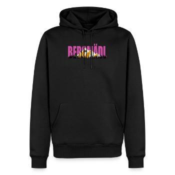 Bergfan Bergmädl Bergsteiger Wanderer klettern - Männer Premium Bio Hoodie - Schwarz - Vorne - Nico (187cm)