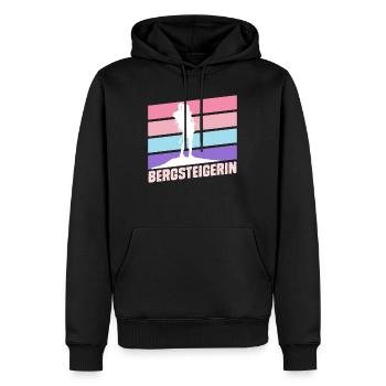 Bergsteigerin klettern Bergkraxlerin Wandern Berge - Männer Premium Bio Hoodie - Schwarz - Vorne - Nico (187cm)