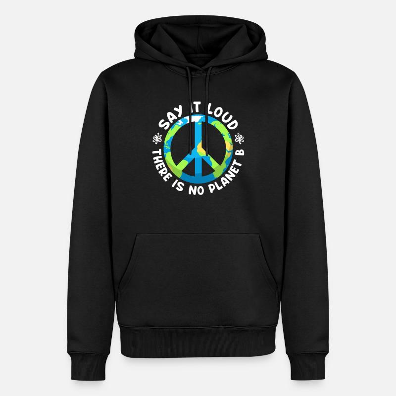 Il n'y a pas de planète B Protection de l'environnement Sauvez la Terre - Sweat à capuche Premium bio Homme - noir