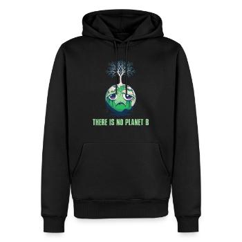 Il n’y a pas de Planète B Earth Day Mission Erde - Sweat à capuche Premium bio Homme - noir - Devant - Nico (187cm)