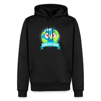Environnementalistes Jour de la Terre Mission Terre Environnement - Sweat à capuche Premium bio Homme - noir - Devant - Nico (187cm)