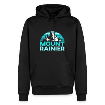 Mount Rainier Bergsteiger Gipfelsport Wandern - Männer Premium Bio Hoodie - Schwarz - Vorne - Nico (187cm)
